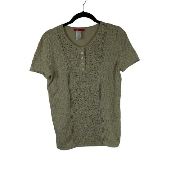 Anne Klein Knit Short Sleeve‎ Blouse Size S - Picture 1 of 7
